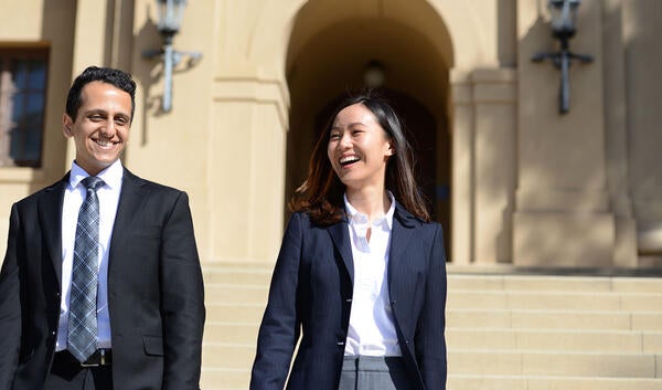 Grad student at Anderson Hall, UCR School of Business