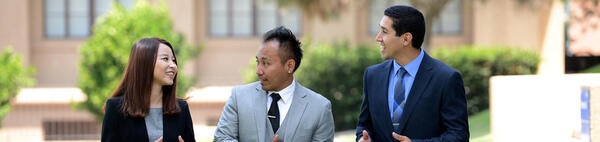 Grad student at Anderson Hall, UCR School of Business